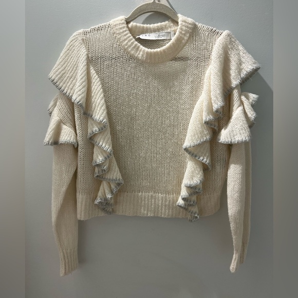 IRO Paris Daly Ruffle Sweater XS Ruffle Knit - Picture 4 of 6